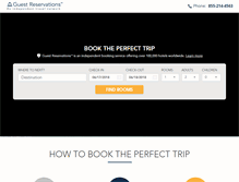 Tablet Screenshot of guestreservations.com